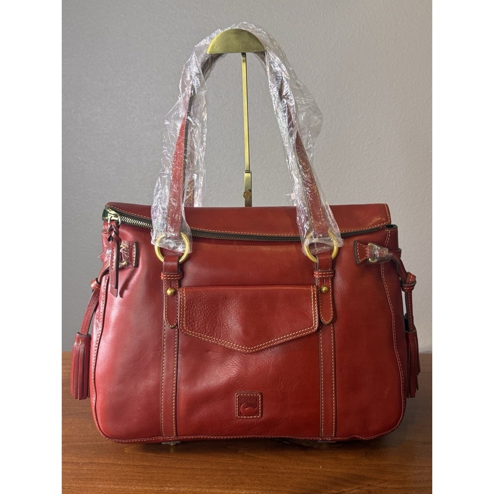 Dooney Bourke The Smith Bag Red Florentine Vacchetta Leather Large Tote New $498